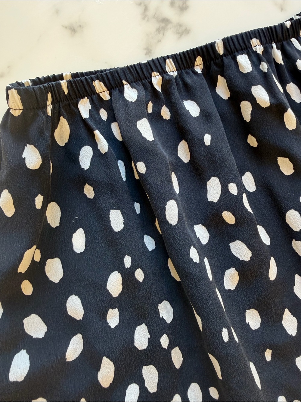 Cameo 100% Silk Lace Trim Black Knee Length Skirt - Picture 4 of 9